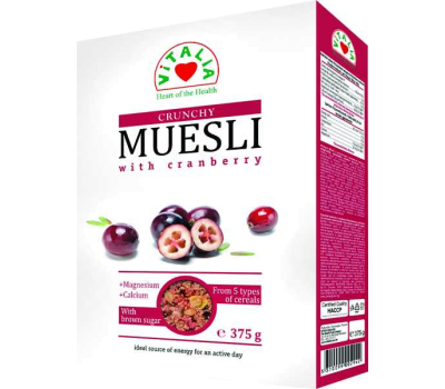 Crunchy Muesli Cranberry Vitalia 375g / 13oz